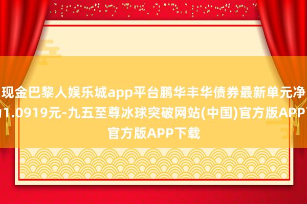 现金巴黎人娱乐城app平台鹏华丰华债券最新单元净值为1.0919元-九五至尊冰球突破网站(中国)官方版APP下载