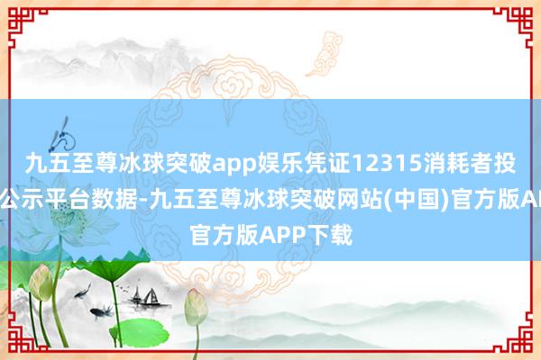 九五至尊冰球突破app娱乐凭证12315消耗者投诉信息公示平台数据-九五至尊冰球突破网站(中国)官方版APP下载