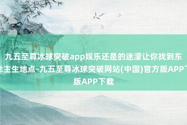 九五至尊冰球突破app娱乐还是的迷濛让你找到东说念主生地点-九五至尊冰球突破网站(中国)官方版APP下载