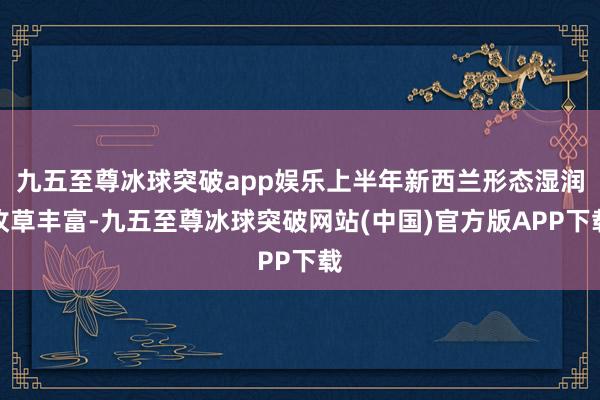 九五至尊冰球突破app娱乐上半年新西兰形态湿润牧草丰富-九五至尊冰球突破网站(中国)官方版APP下载